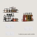 Suporte Organizador de Parede em Metal – Banheiro e Cozinha (Kit)