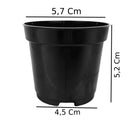 Kit 20 Vasos Pretos para Suculentas e Plantas Decorativas