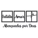 Kit Quadros Decorativos 3 Peças – Família, Amor e Frases