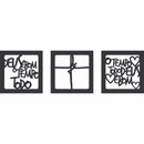 Kit Quadros Decorativos 3 Peças – Família, Amor e Frases